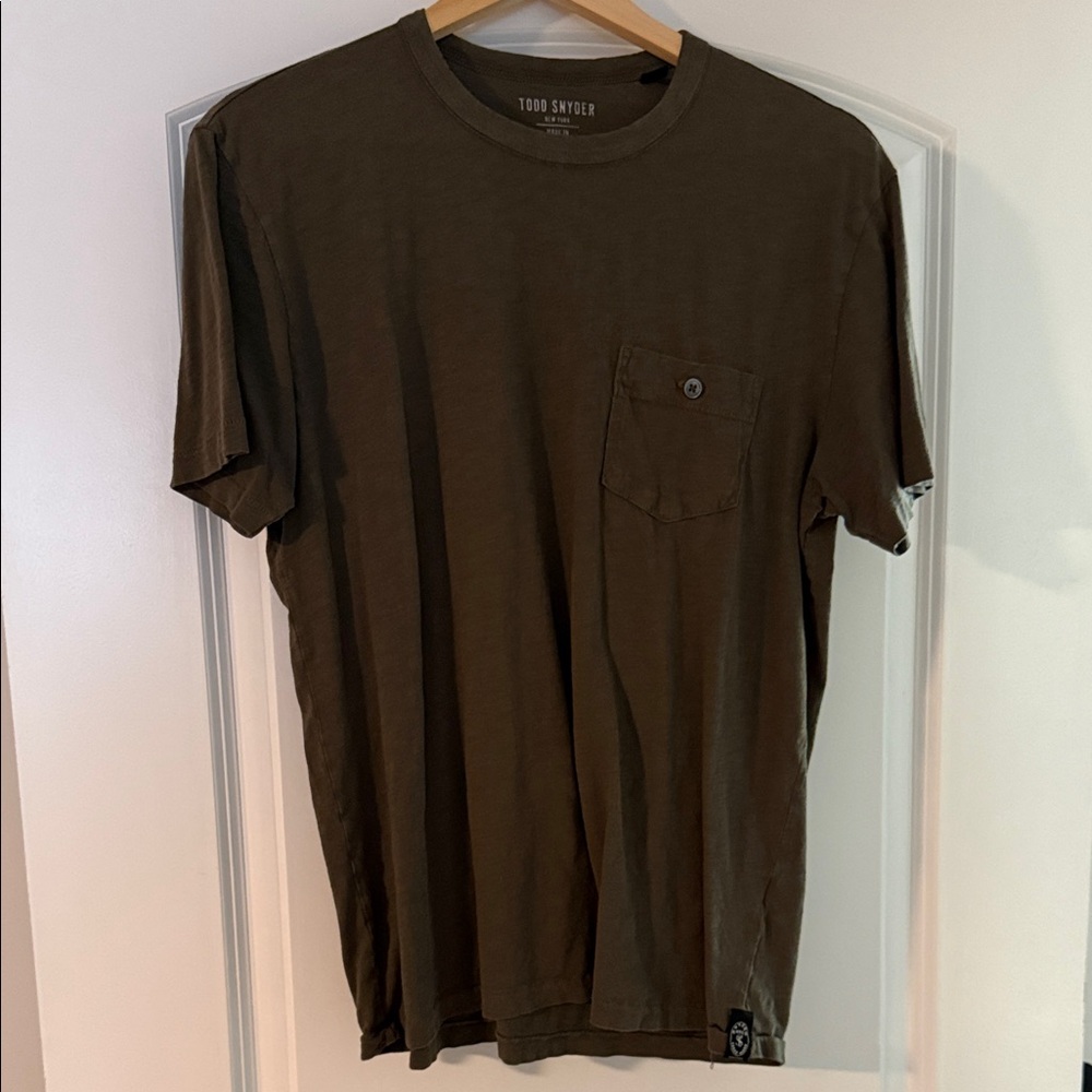 Todd Snyder Khaki Men's Short Sleeve Tee